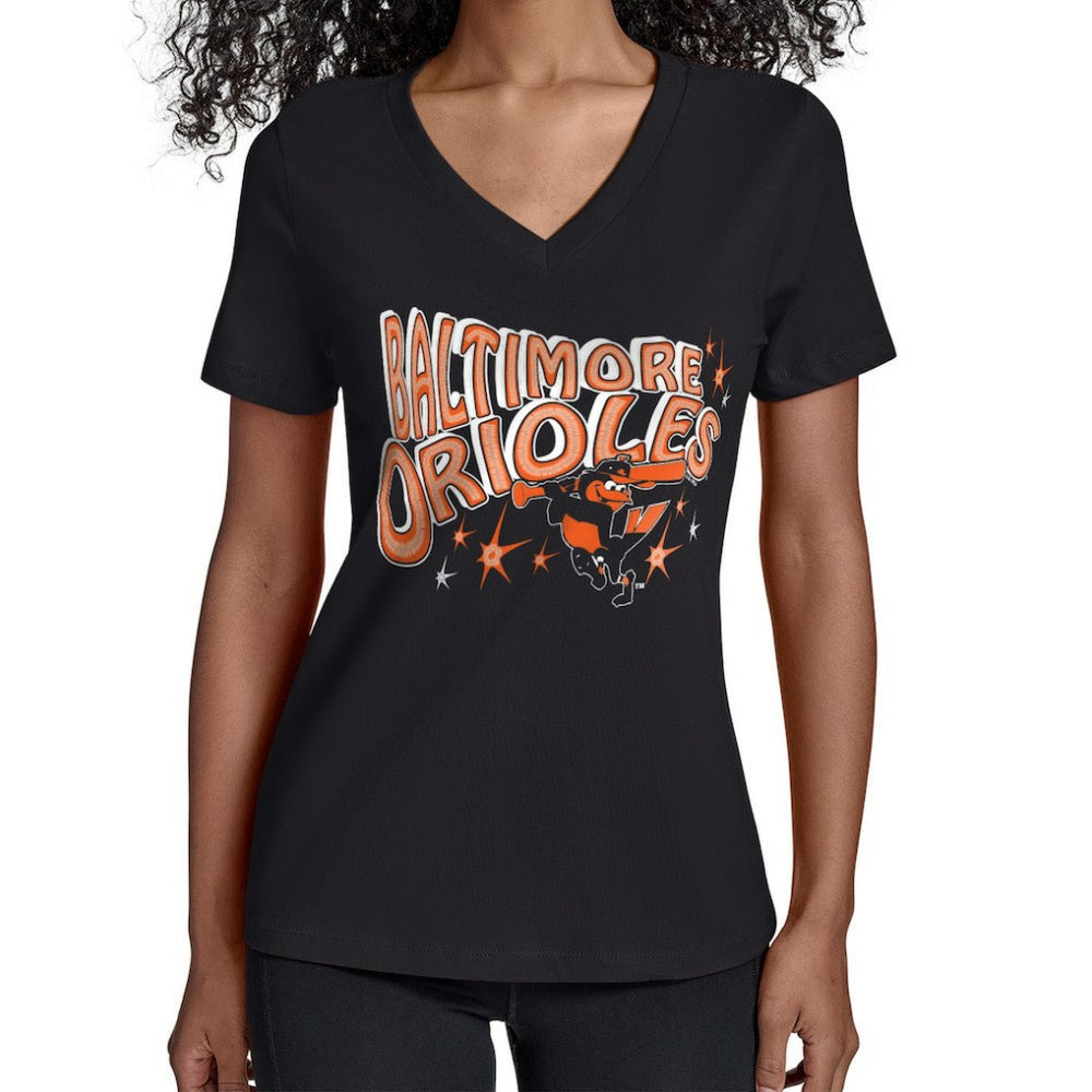 MLB Baltimore Orioles Starter Women's Fireworks V-Neck T-Shirt