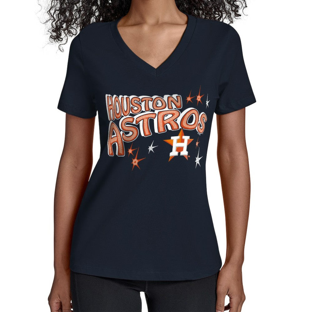 MLB Houston Astros Starter Women's Fireworks V-Neck T-Shirt