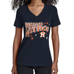 MLB Houston Astros Starter Women's Fireworks V-Neck T-Shirt