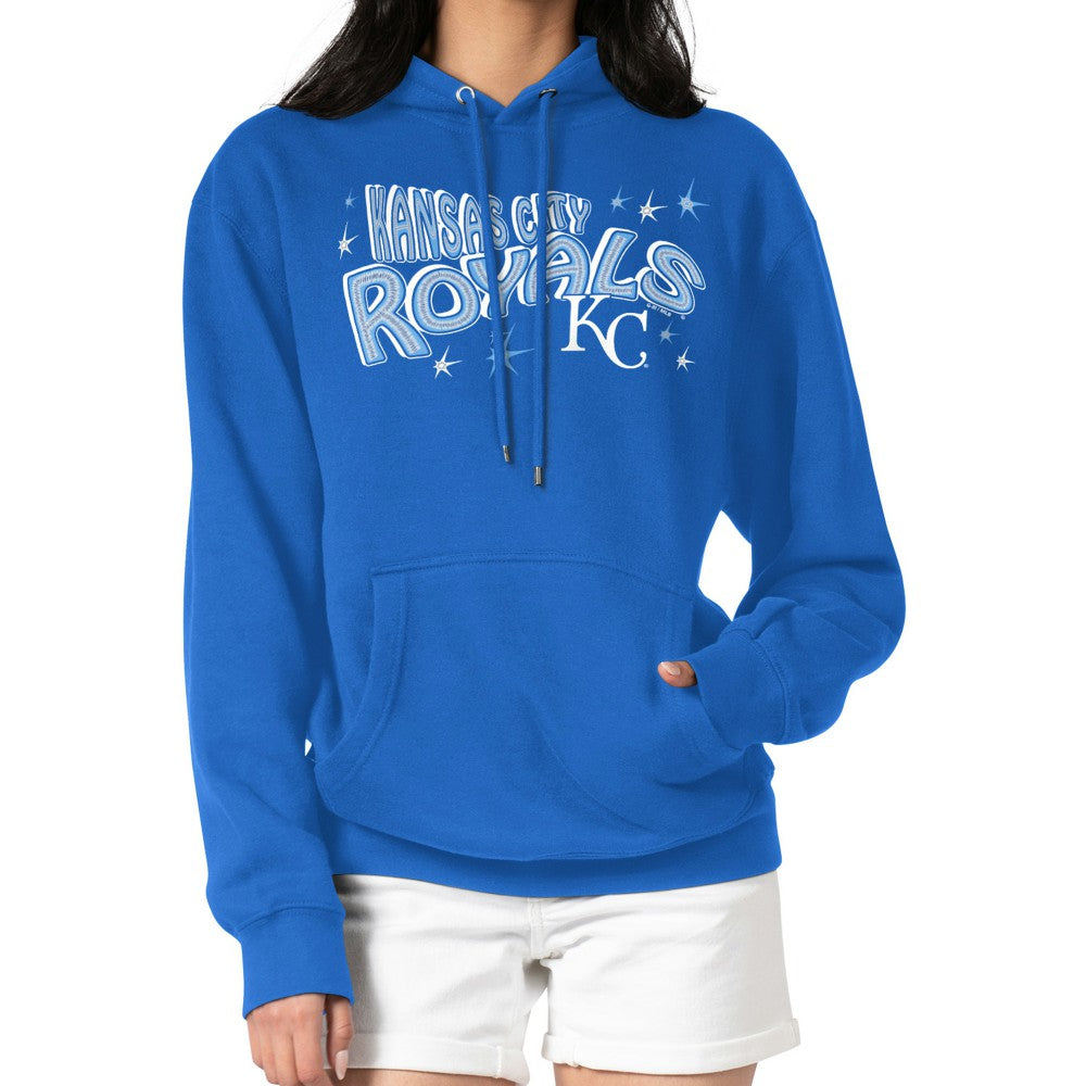 MLB Kansas City Royals Starter Women's Fireworks Fleece Tri-Blend Pullover Hoodie