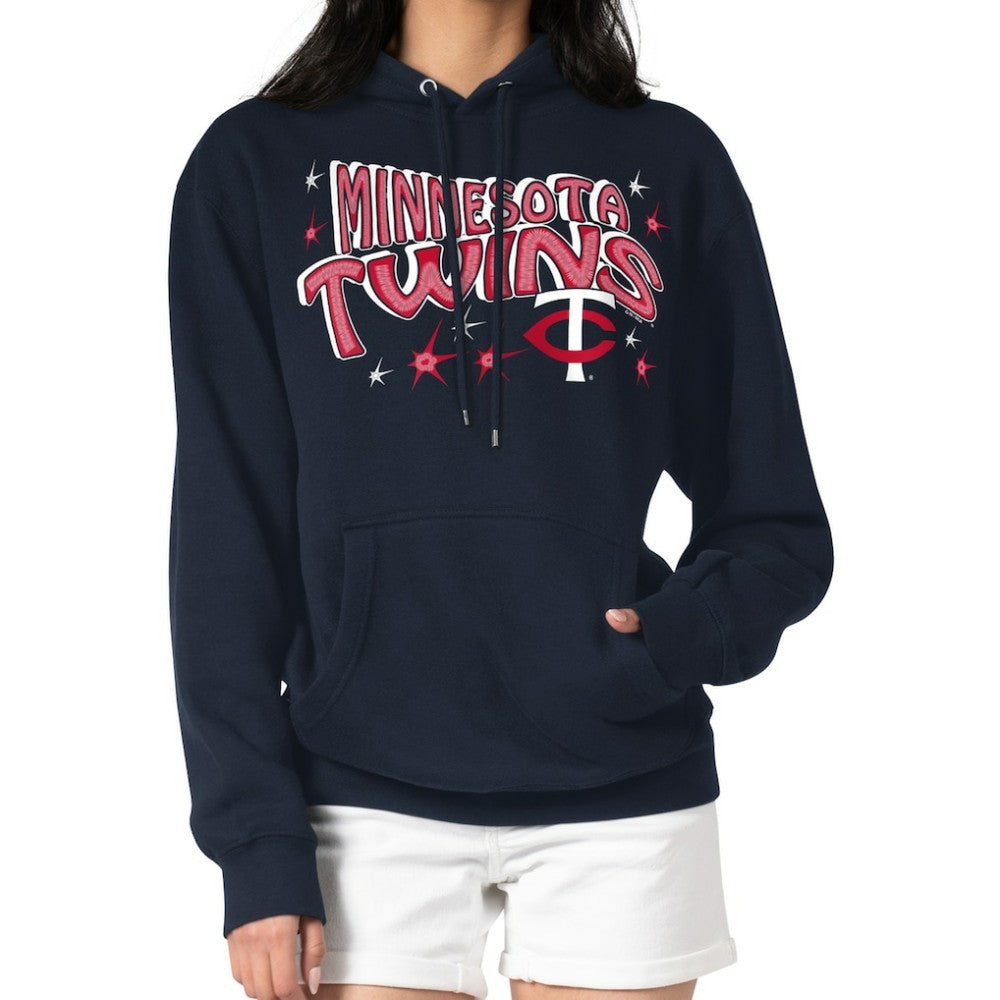 MLB Minnesota Twins Starter Women's Fireworks Fleece Tri-Blend Pullover Hoodie