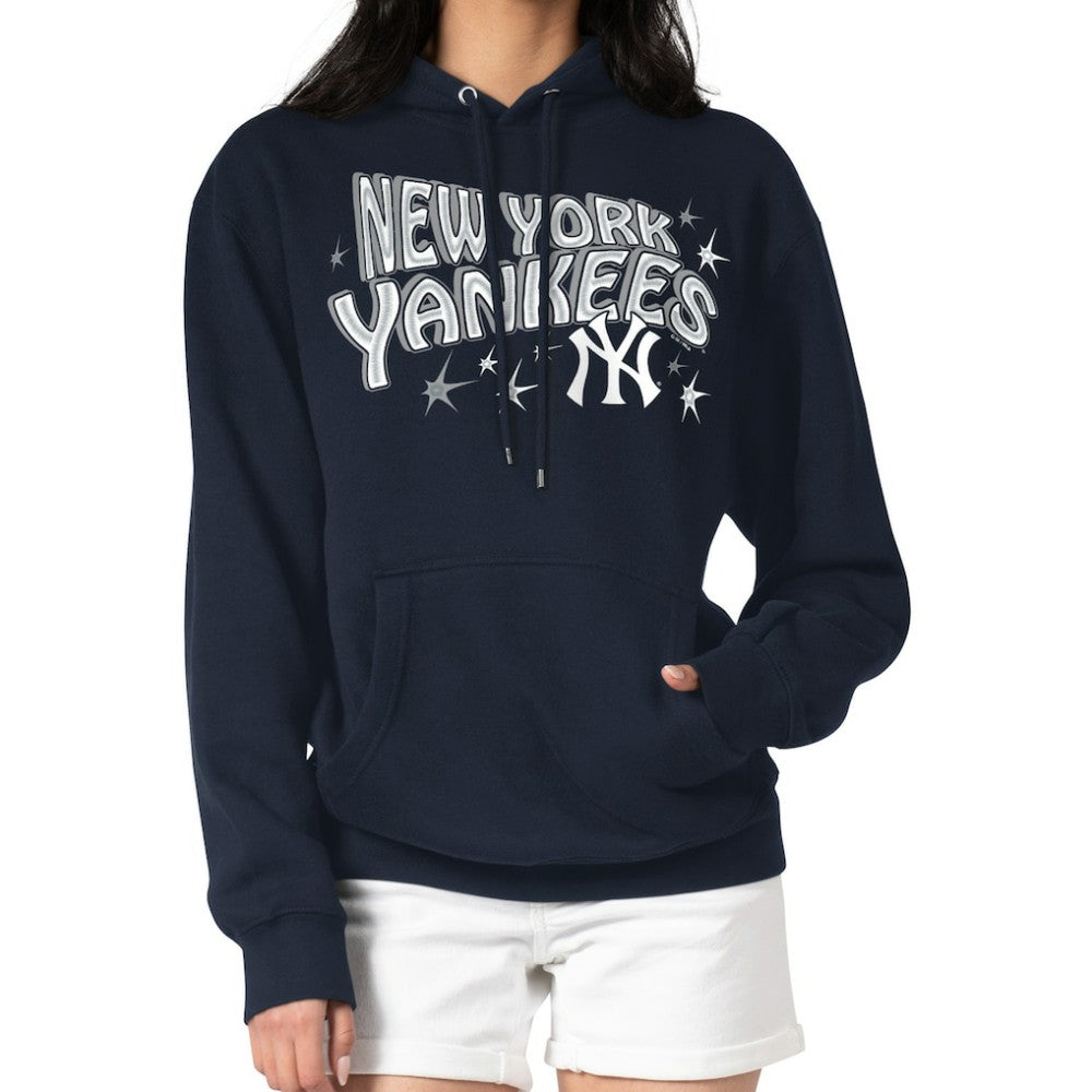 MLB New York Yankees Starter Women's Fireworks Fleece Tri-Blend Pullover Hoodie