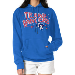 MLB Texas Rangers Starter Women's Fireworks Fleece Tri-Blend Pullover Hoodie