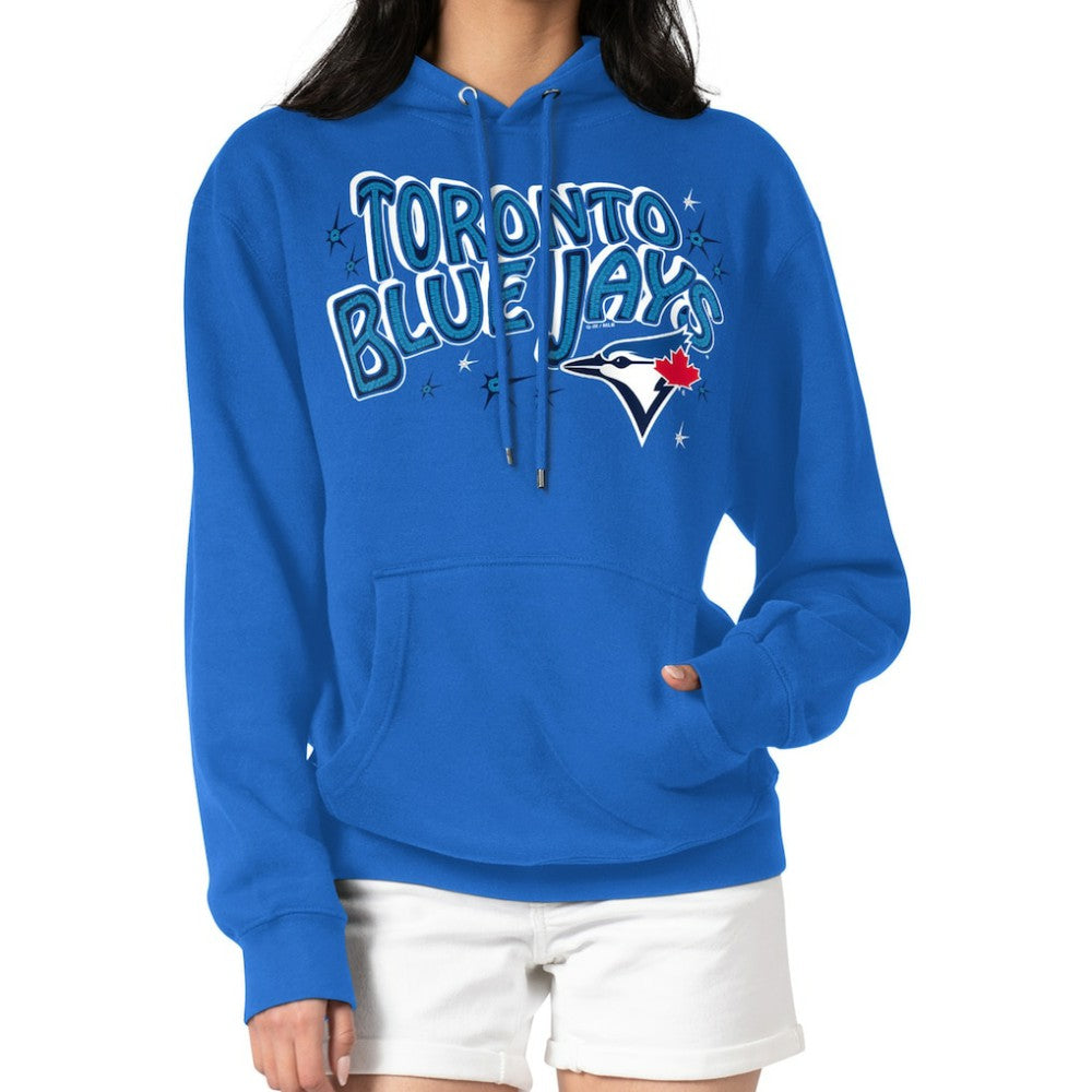 MLB Toronto Blue Jays Starter Women's Fireworks Fleece Tri-Blend Pullover Hoodie