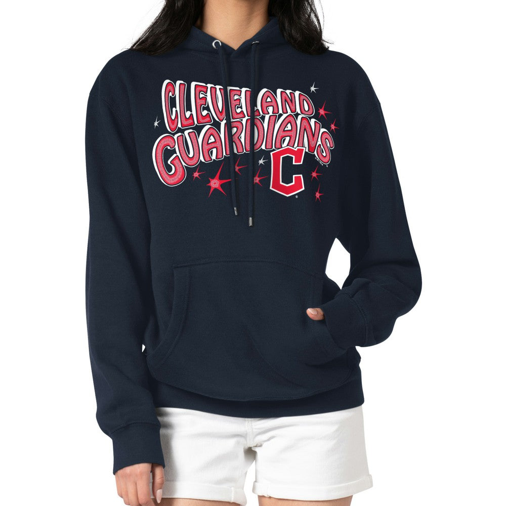 MLB Cleveland Guardians Starter Women's Fireworks Fleece Tri-Blend Pullover Hoodie