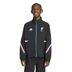 Liverpool Youth 2025/26 Club Anthem Full-Zip Jacket - Adidas Black