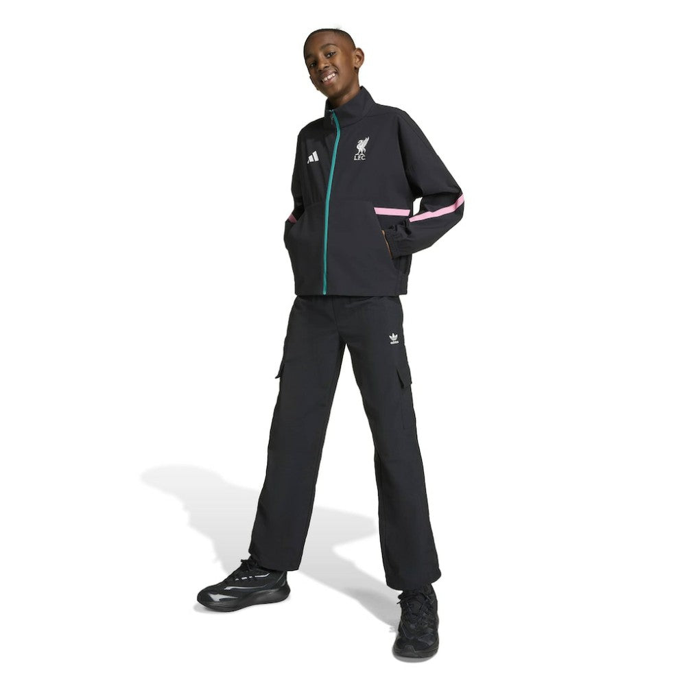 Liverpool Youth 2025/26 Club Anthem Full-Zip Jacket - Adidas Black