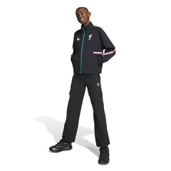Liverpool Youth 2025/26 Club Anthem Full-Zip Jacket - Adidas Black