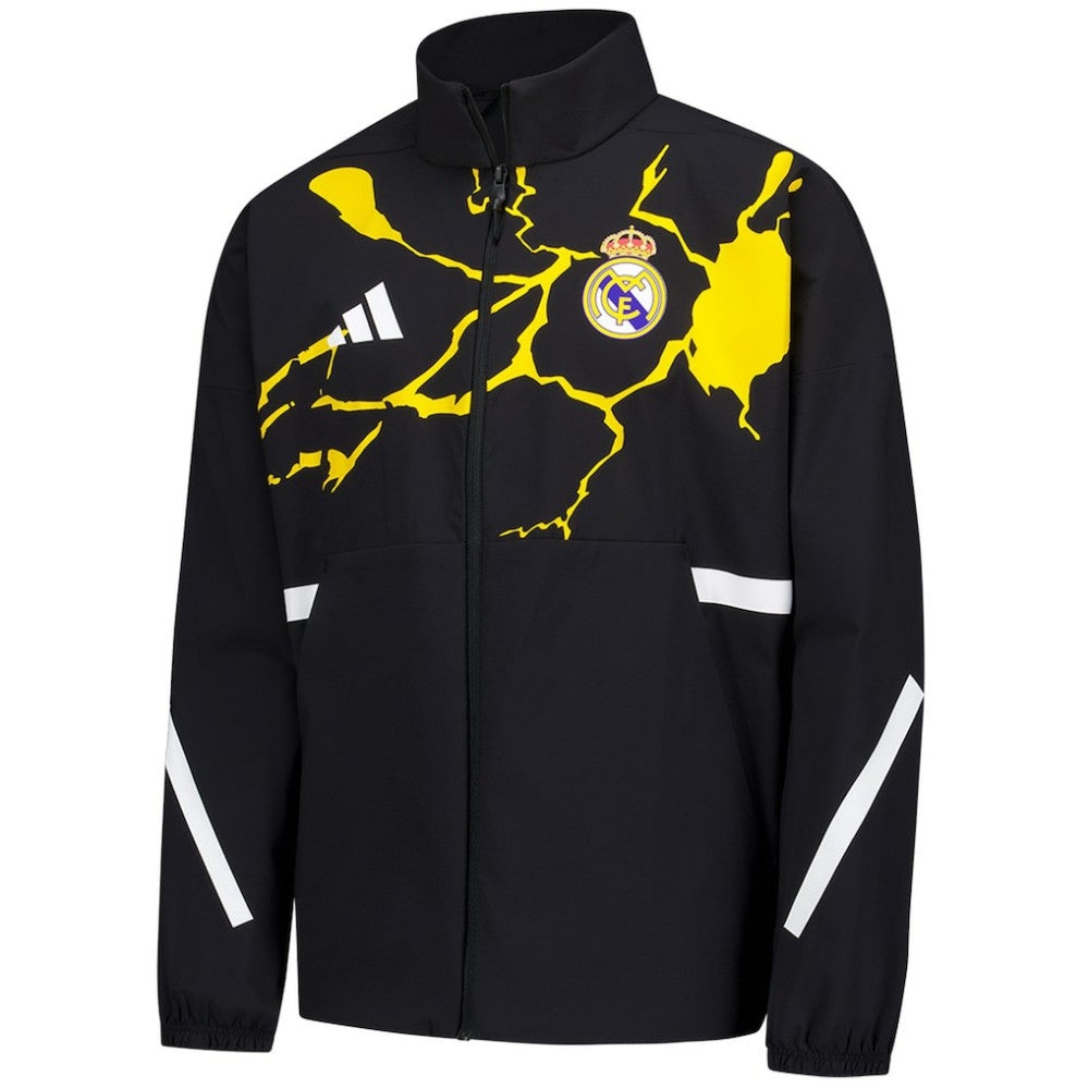 Real Madrid x Marvel Youth Anthem Full-Zip Jacket - Adidas Black