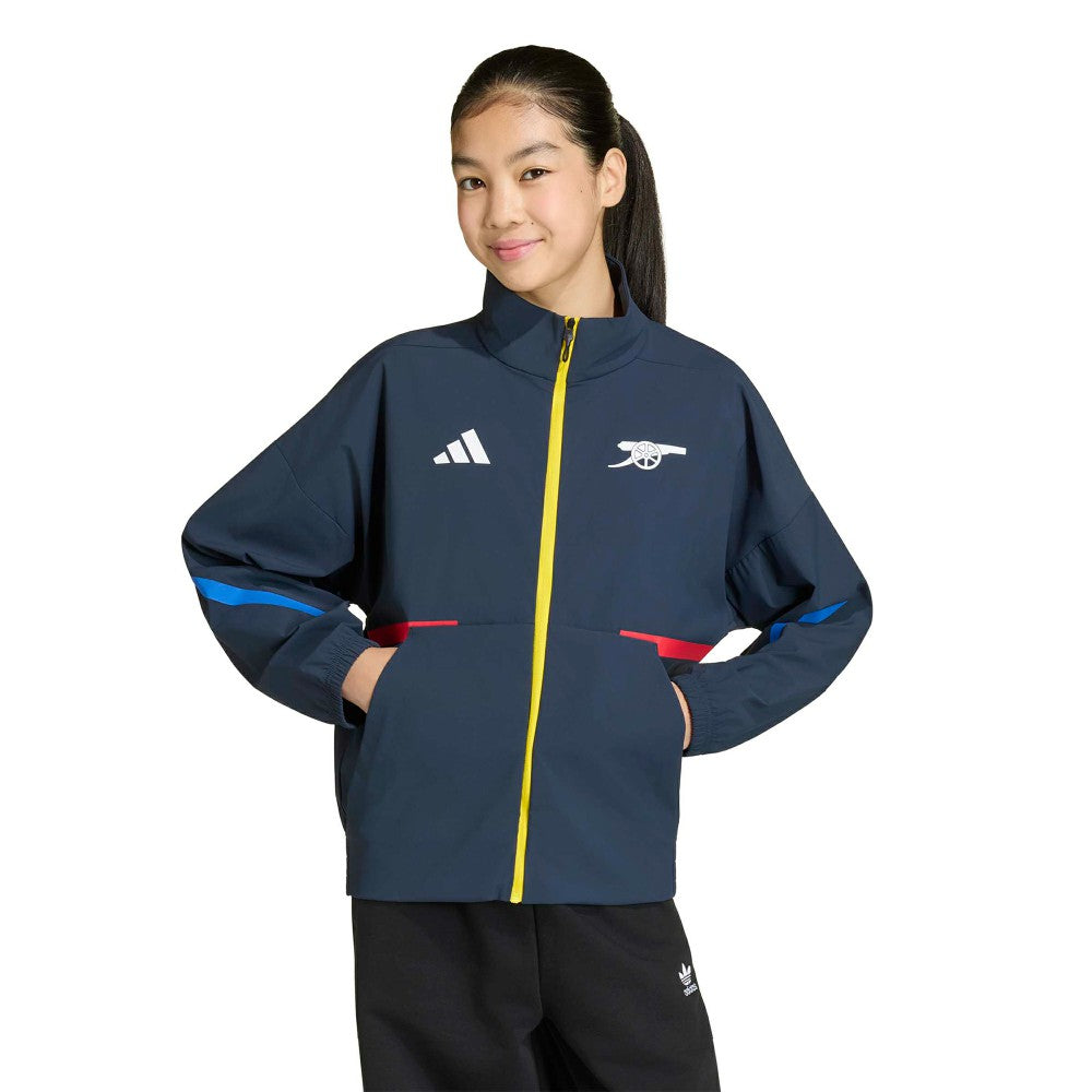 Arsenal Youth 2025/26 Club Anthem Full-Zip Jacket - Adidas Navy
