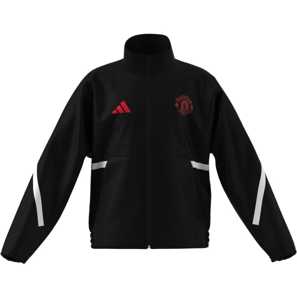 Manchester United Youth 2025/26 Club Anthem Full-Zip Jacket - Adidas Black