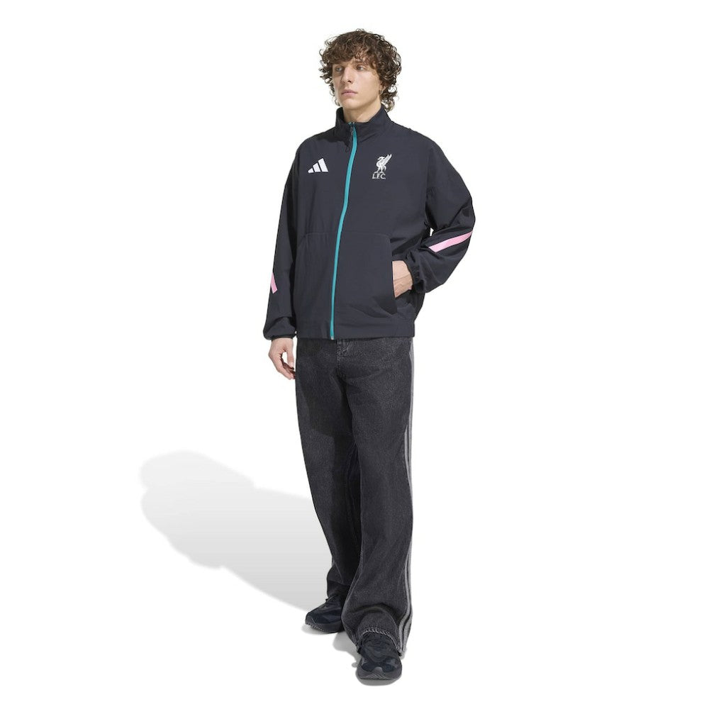 Liverpool 2025/26 Club Anthem Full-Zip Jacket - Adidas Black