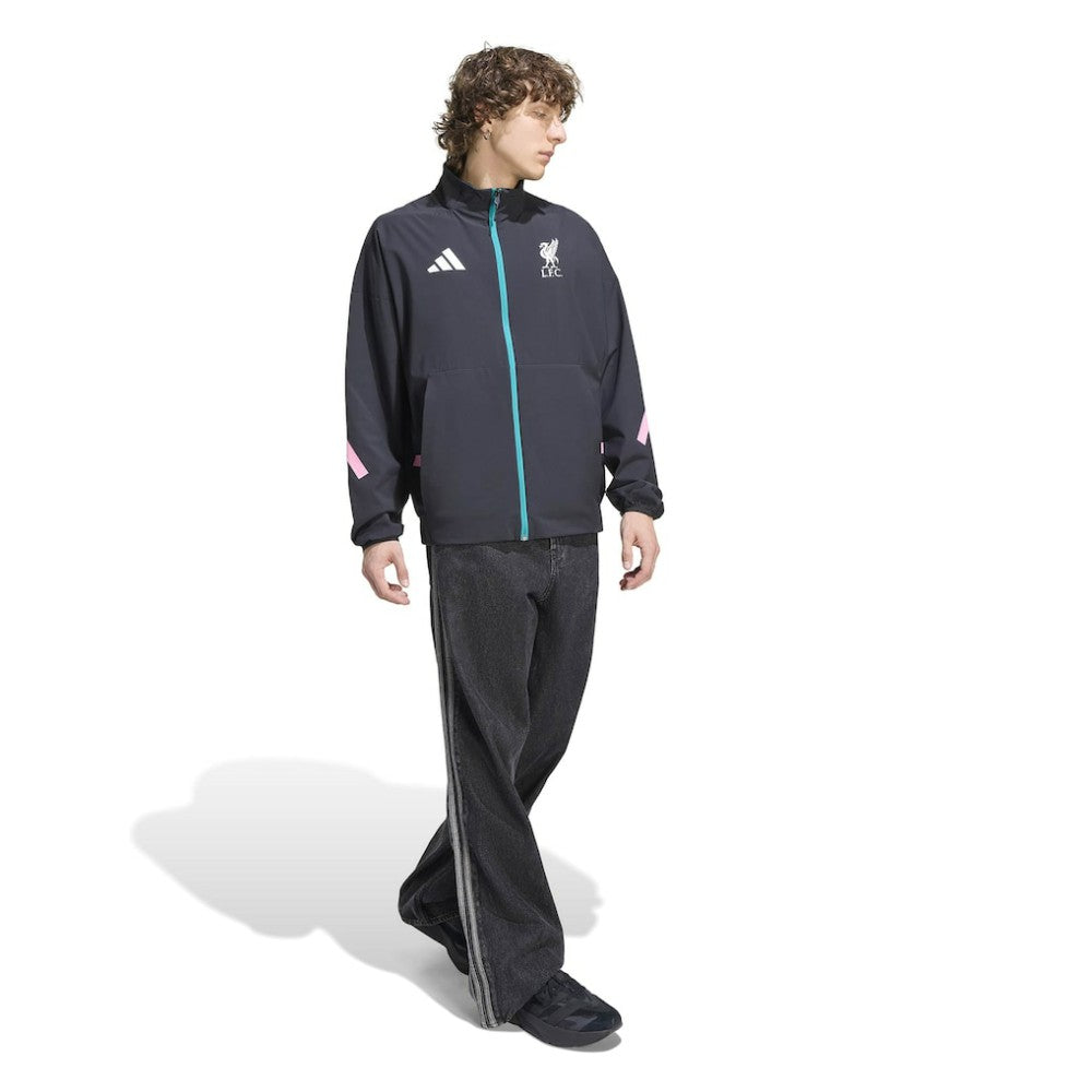Liverpool 2025/26 Club Anthem Full-Zip Jacket - Adidas Black