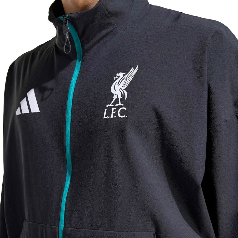 Liverpool 2025/26 Club Anthem Full-Zip Jacket - Adidas Black