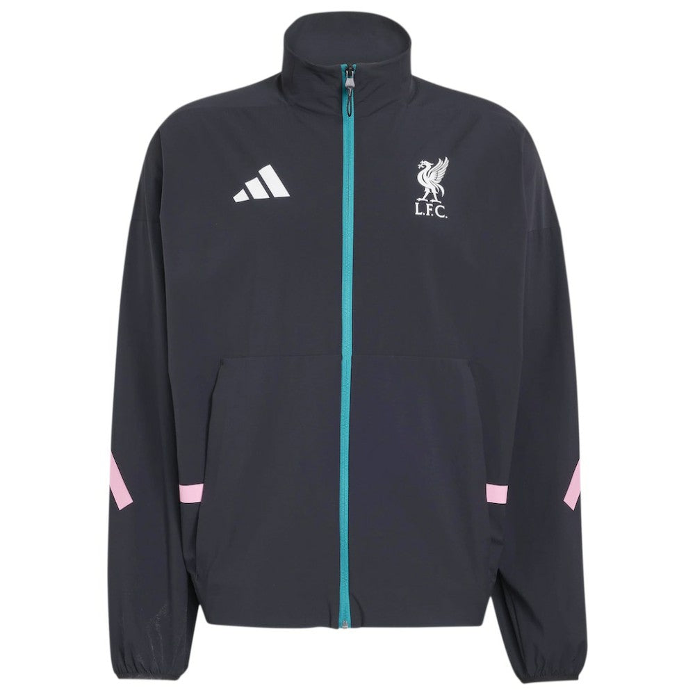 Liverpool 2025/26 Club Anthem Full-Zip Jacket - Adidas Black