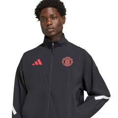 Manchester United 2025/26 Club Anthem Full-Zip Jacket - Adidas Black