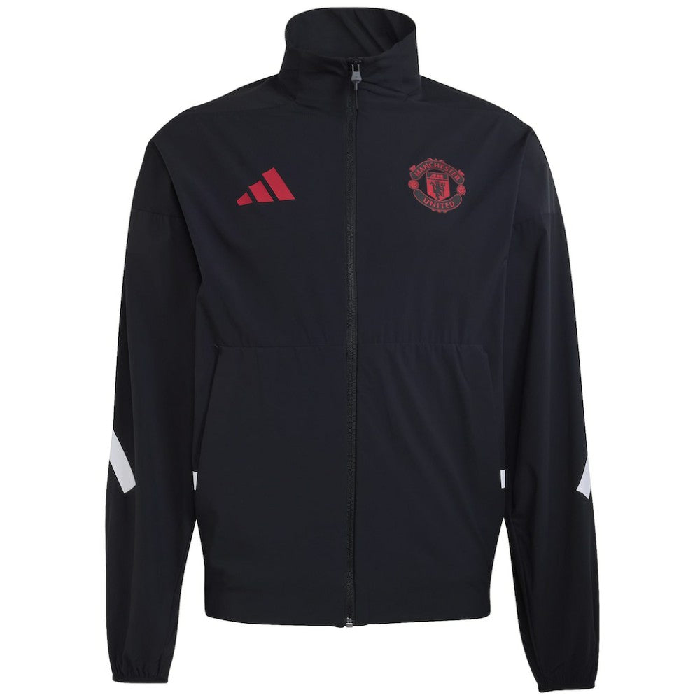 Manchester United 2025/26 Club Anthem Full-Zip Jacket - Adidas Black