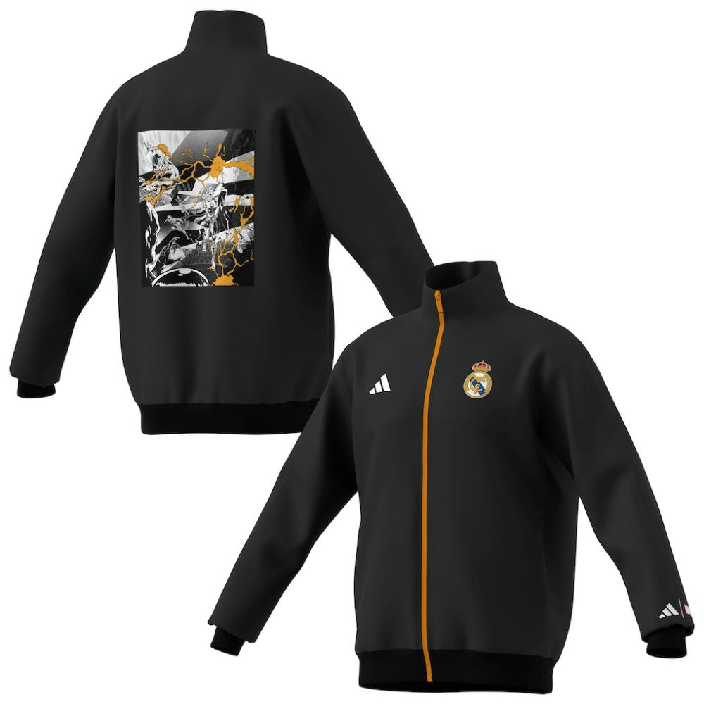 Real Madrid x Marvel Youth Track Jacket - Adidas Black