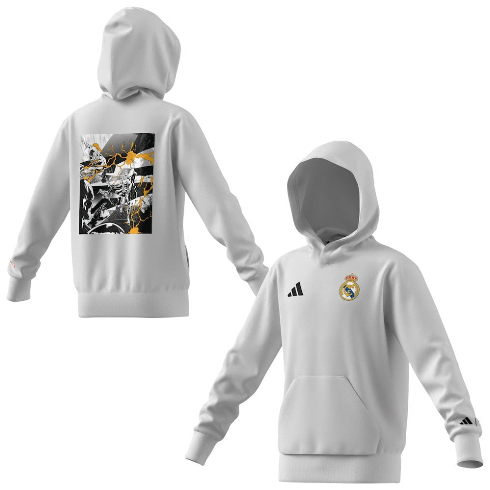 Real Madrid x Marvel Youth Hoodie - Adidas White