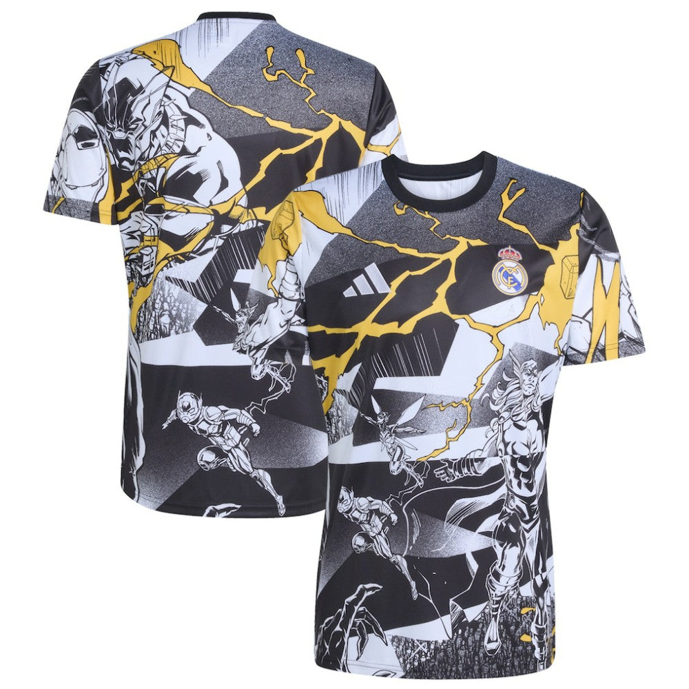 Real Madrid x Marvel AEROREADY 2025/26 Pre-Match Top - Adidas White