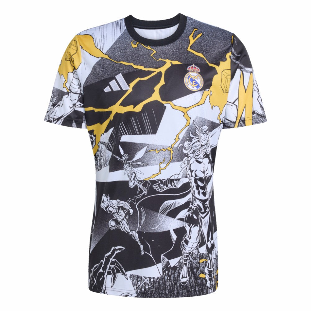 Real Madrid x Marvel AEROREADY 2025/26 Pre-Match Top - Adidas White