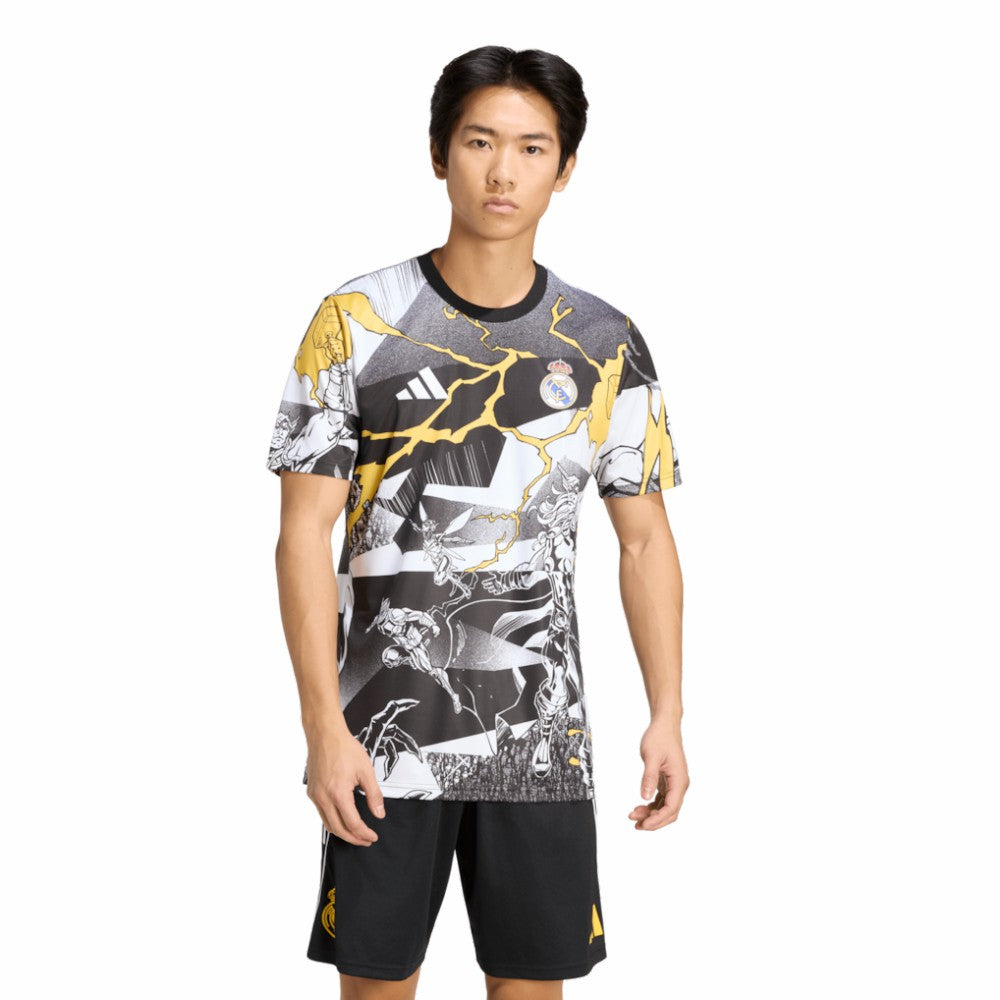 Real Madrid x Marvel AEROREADY 2025/26 Pre-Match Top - Adidas White