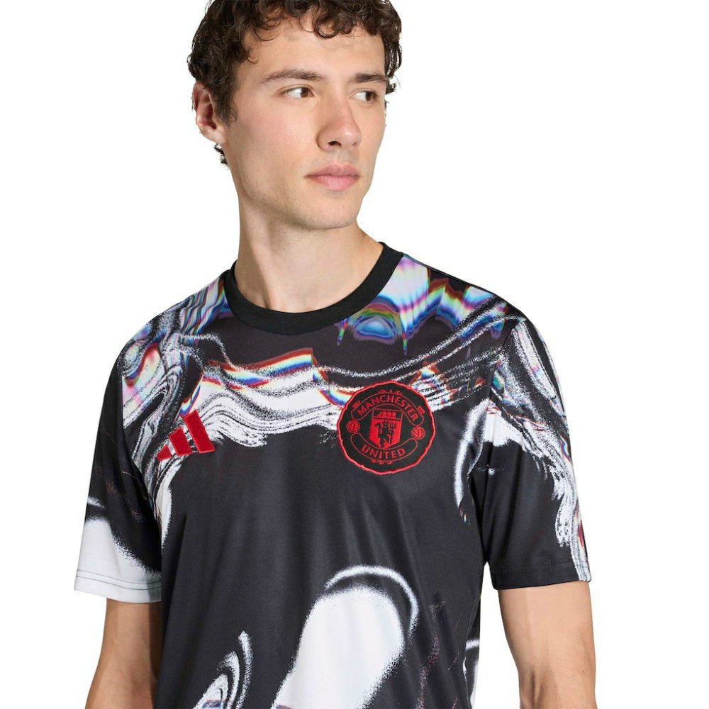 Manchester United 2025/26 Pre-Match Training Jersey - Adidas Black