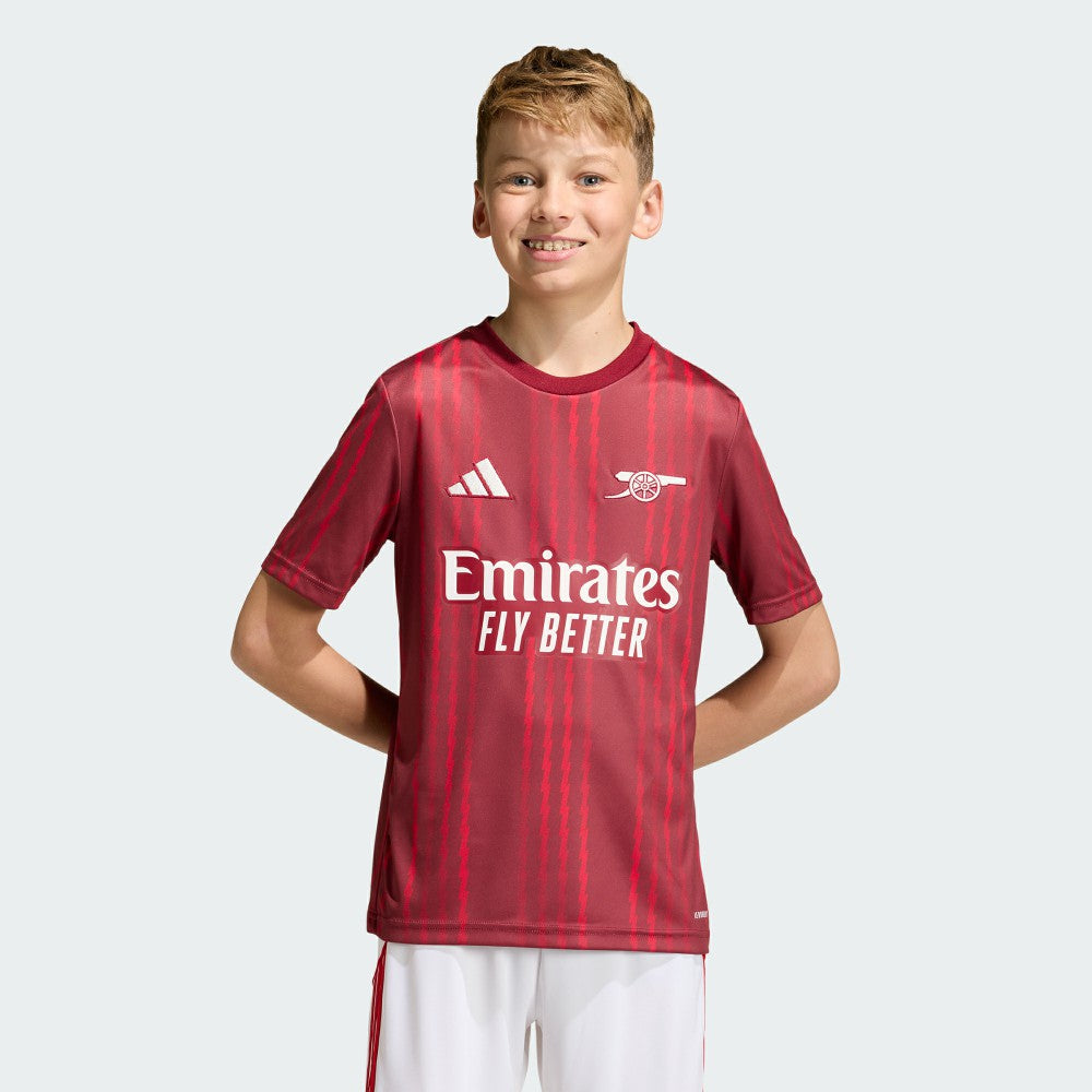 Arsenal Youth 2025/26 Pre-Match Training Jersey - Adidas Red