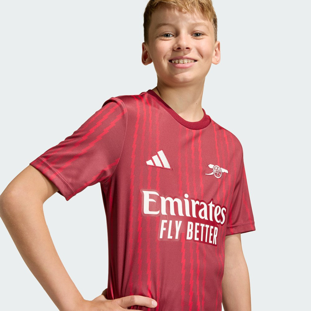 Arsenal Youth 2025/26 Pre-Match Training Jersey - Adidas Red