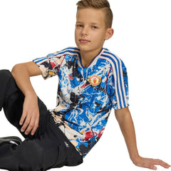 Manchester United X Stone Roses Youth Replica Jersey - Adidas Blue