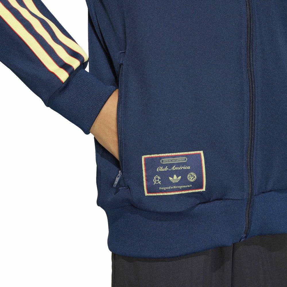 Club America Youth Terrace Icons Full-Zip Track Top - Adidas Navy