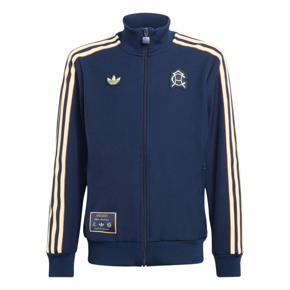 Club America Youth Terrace Icons Full-Zip Track Top - Adidas Navy