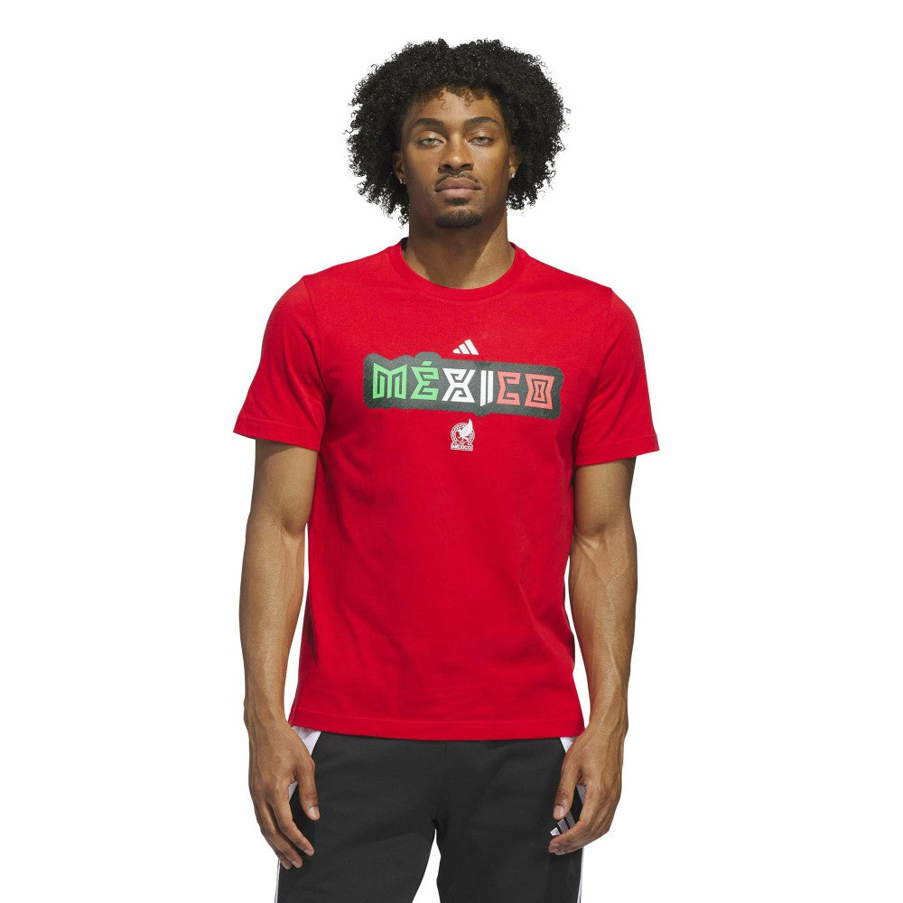 Mexico National Team Jersey Hook T-Shirt - Adidas Red