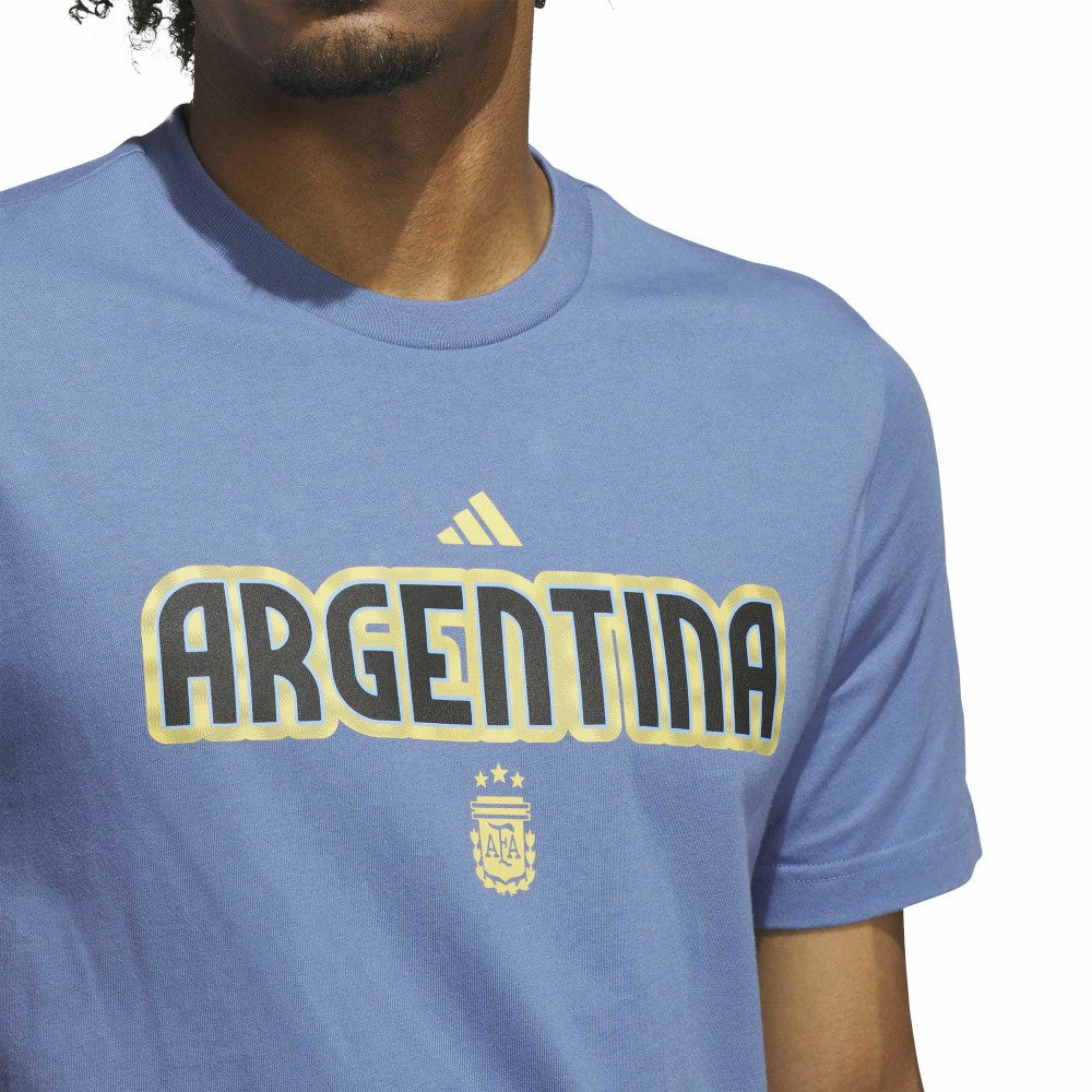 Argentina National Team Jersey Hook T-Shirt - Adidas Blue