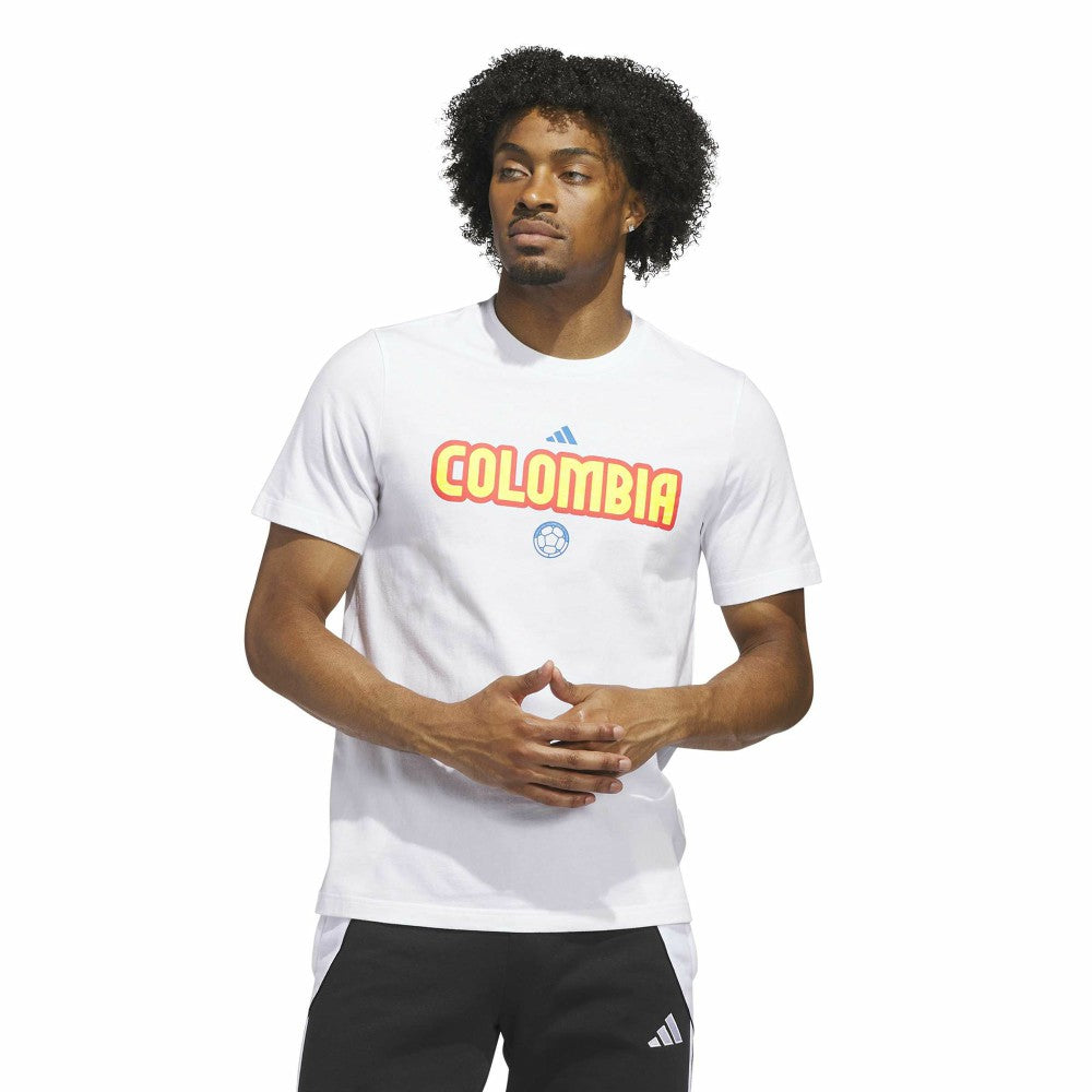 Colombia National Team Jersey Hook T-Shirt - Adidas White