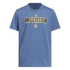 Argentina National Team Youth Jersey Hook T-Shirt - Adidas Blue
