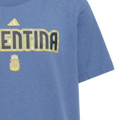 Argentina National Team Youth Jersey Hook T-Shirt - Adidas Blue