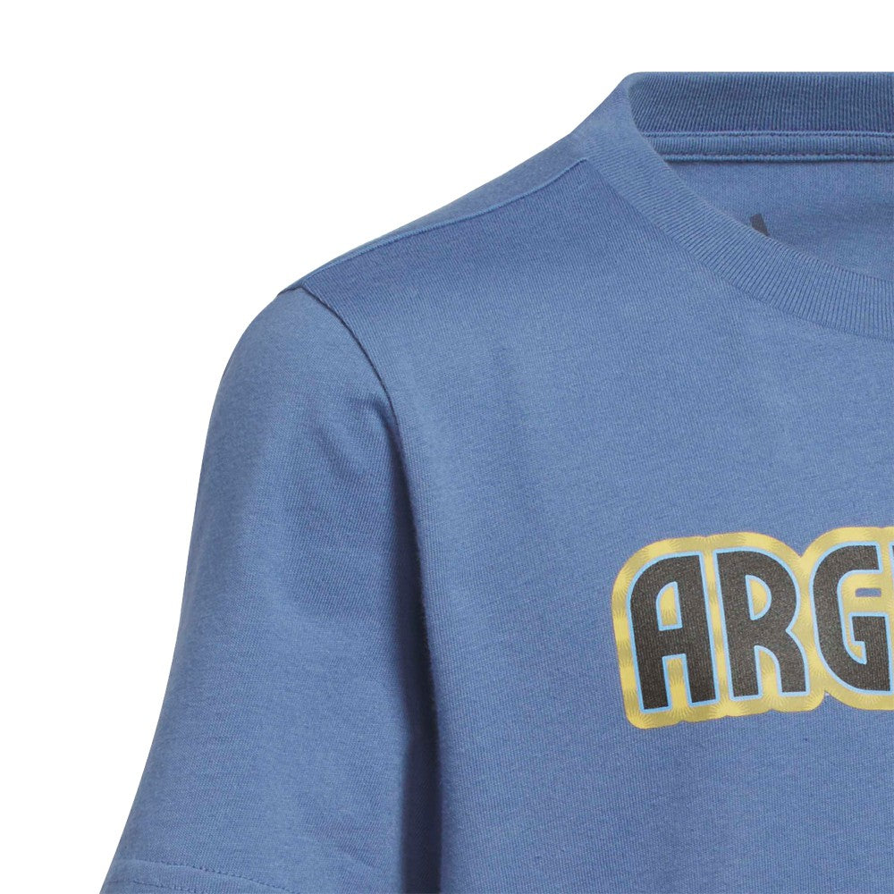 Argentina National Team Youth Jersey Hook T-Shirt - Adidas Blue