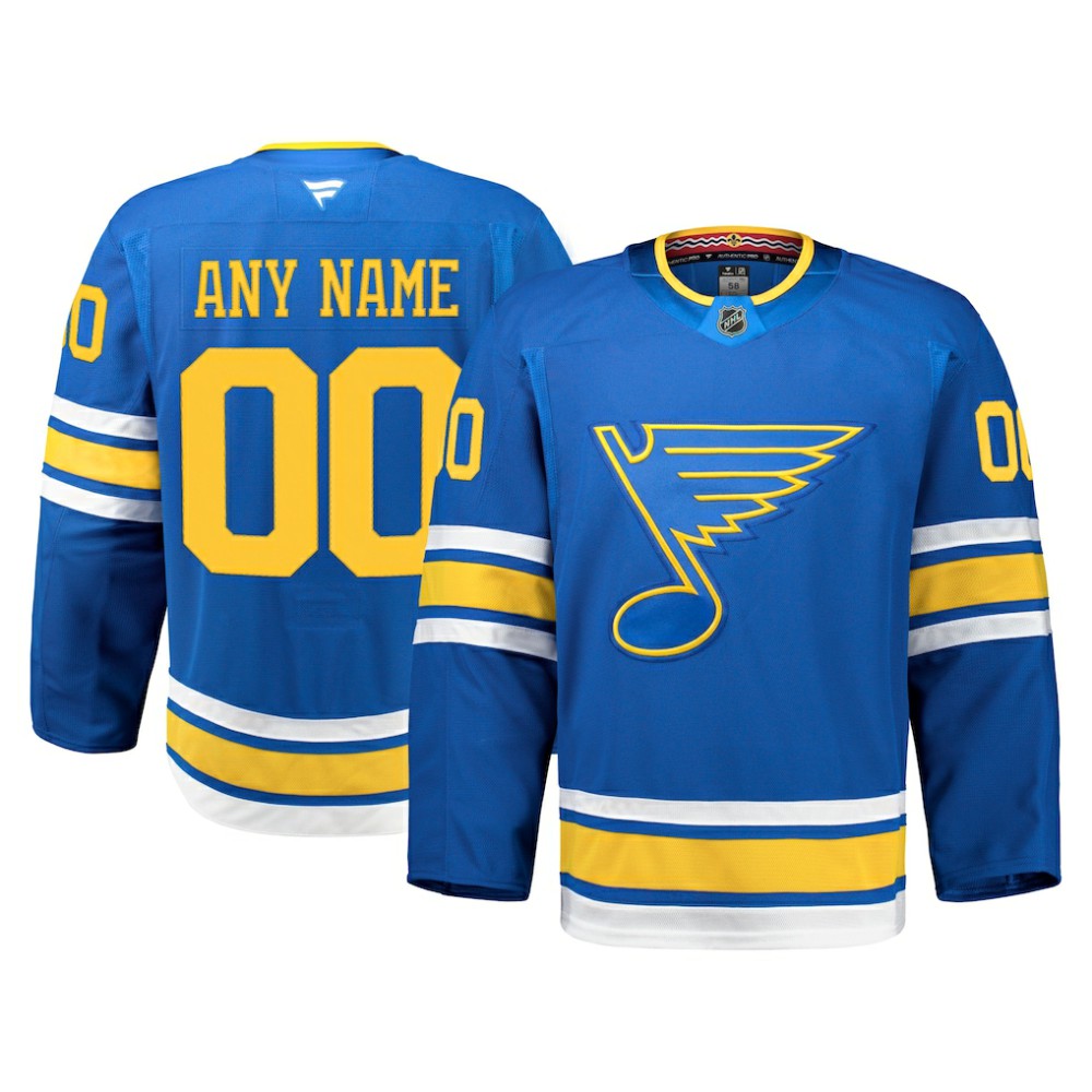 NHL Blue St. Louis Blues Fanatics Home Authentic Pro Custom Jersey