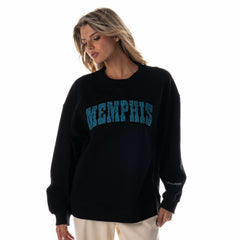 NBA Memphis Grizzlies The Wild Collective Women's Rock Crystal Oversized Sweatshirt
