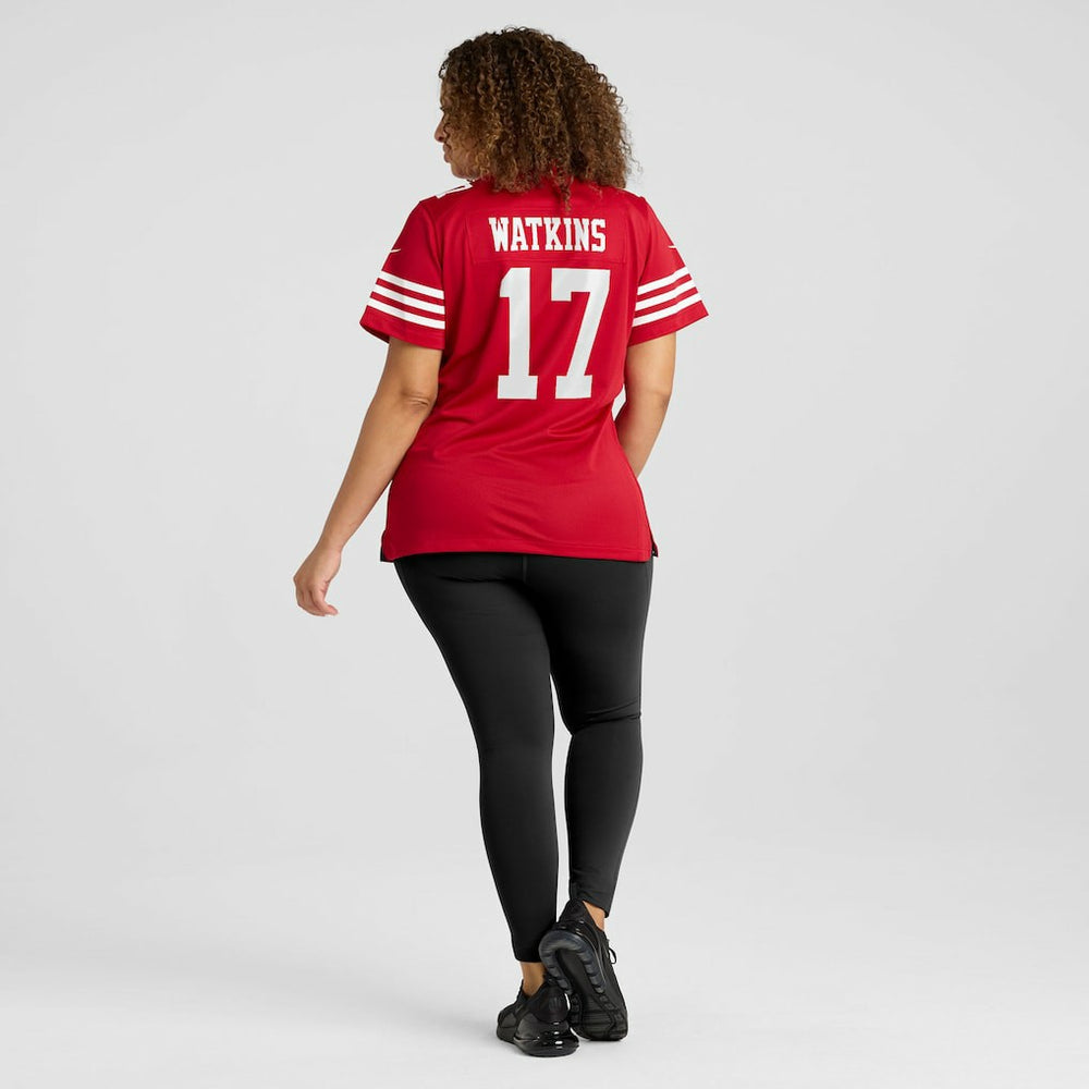 Jordan Watkins  Women's Team Game Jersey - San Francisco 49ers