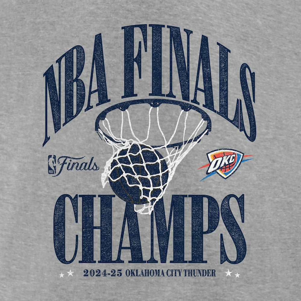 NBA Oklahoma City Thunder 2025 NBA Finals Champions Fade Away Retro T-Shirt