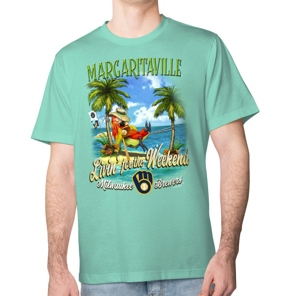MLB Milwaukee Brewers Margaritaville Livin' for the Weekend T-Shirt