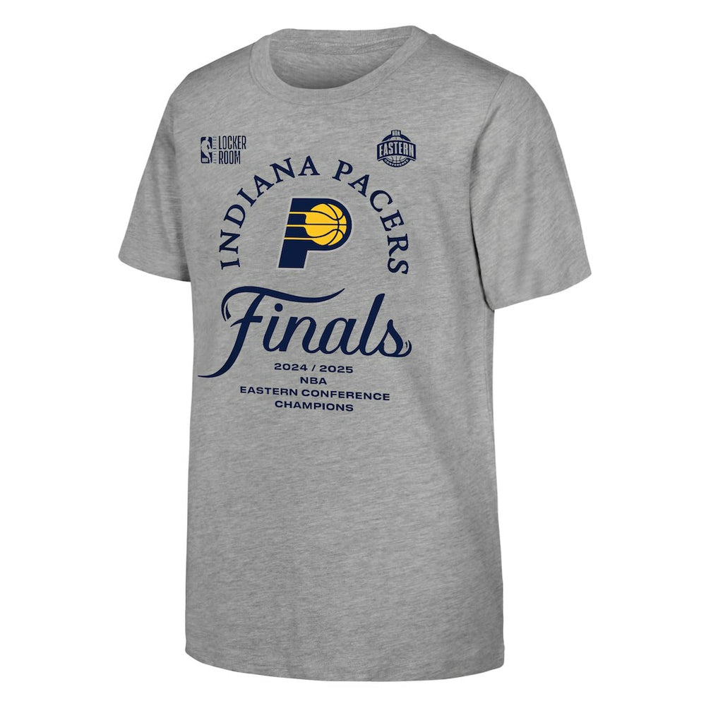 NBA Indiana Pacers Youth Heather Gray 2025 Eastern Conference Champions Locker Room T-Shirt for sale