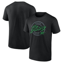 NHL Black Dallas Stars Colorblock Puck T-Shirt