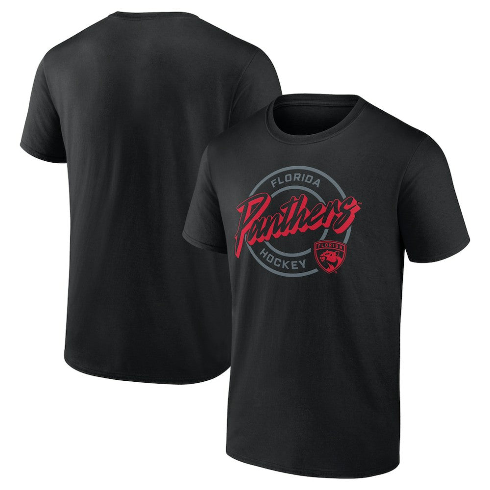 NHL Black Florida Panthers Colorblock Puck T-Shirt