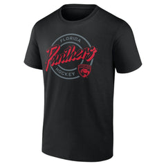 NHL Black Florida Panthers Colorblock Puck T-Shirt