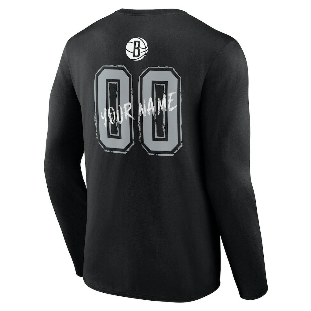 NBA Brooklyn Nets Hustle Custom Long Sleeve T-Shirt