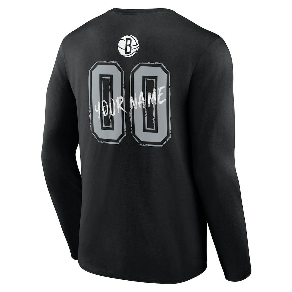 NBA Brooklyn Nets Hustle Custom Long Sleeve T-Shirt