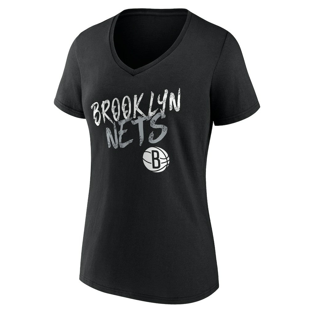 NBA Brooklyn Nets Women's Hustle Custom V-Neck T-Shirt